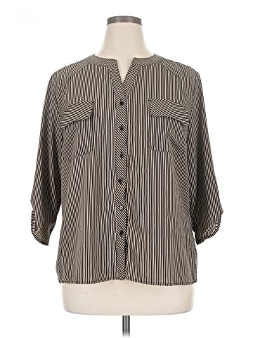 Notations 3/4 Sleeve Button-Down Shirt (view 1)