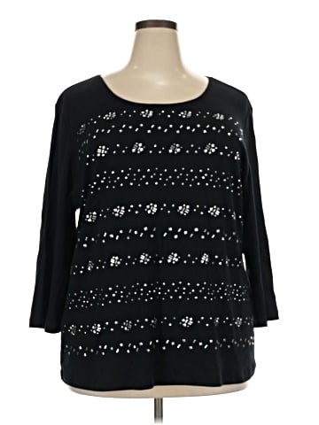 Karen Scott Sport 3/4 Sleeve Top (view 1)