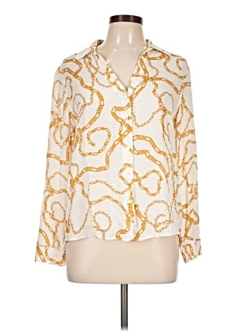 Elie Tahari Long Sleeve Silk Top (view 1)