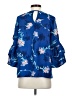Zuleyka Rivera 100% Polyester Blue 3/4 Sleeve Blouse Size S - photo 2
