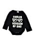 Unbranded Black Long Sleeve Onesie Size 0-3 mo - photo 1