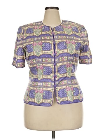 Adrianna Papell Short Sleeve Silk Top (view 1)