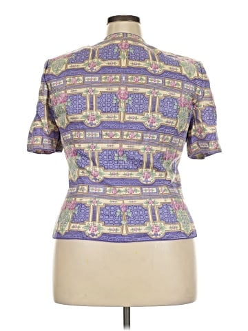 Adrianna Papell Short Sleeve Silk Top (view 2)