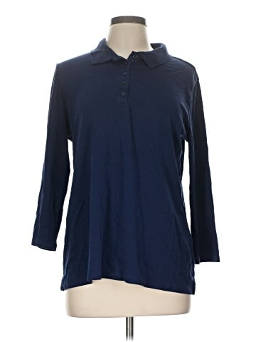 Lands' End Long Sleeve Polo (view 1)