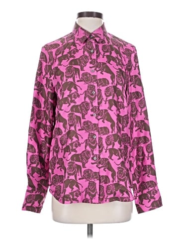 J.Crew Collection Long Sleeve Silk Top (view 1)