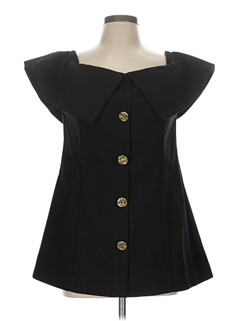 Pre-owned Tuckernuck Sleeveless Blouse In Black