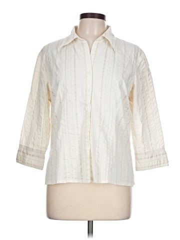 Cato 3/4 Sleeve Button-Down Shirt (view 1)