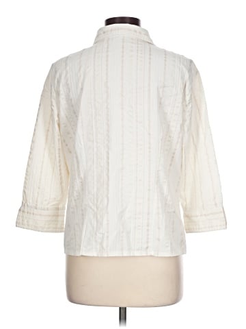 Cato 3/4 Sleeve Button-Down Shirt (view 2)