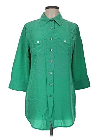 Soft Surroundings 3/4 Sleeve Silk Top (view 1)