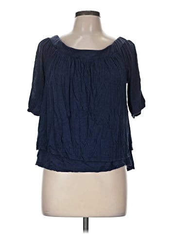 Three Dots Short Sleeve Blouse (view 1)