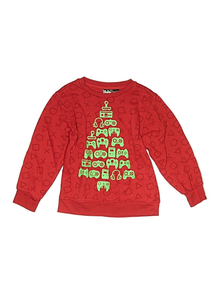 Pre-owned Mad Engine Kids' Pullover Sweater In Red