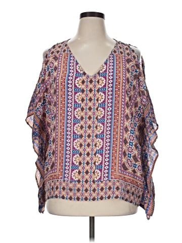 Tolani 3/4 Sleeve Silk Top (view 1)
