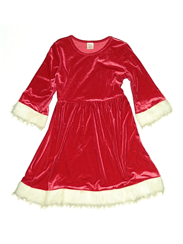 Pre-owned Holiday Time Kids' Dress In Red