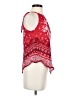 No Boundaries 100% Recycled Polyester Red Sleeveless Blouse Size 3 - 5 - photo 4