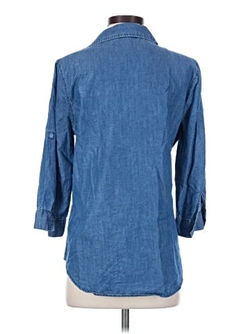 Gloria Vanderbilt 3/4 Sleeve Button-Down Shirt (view 2)