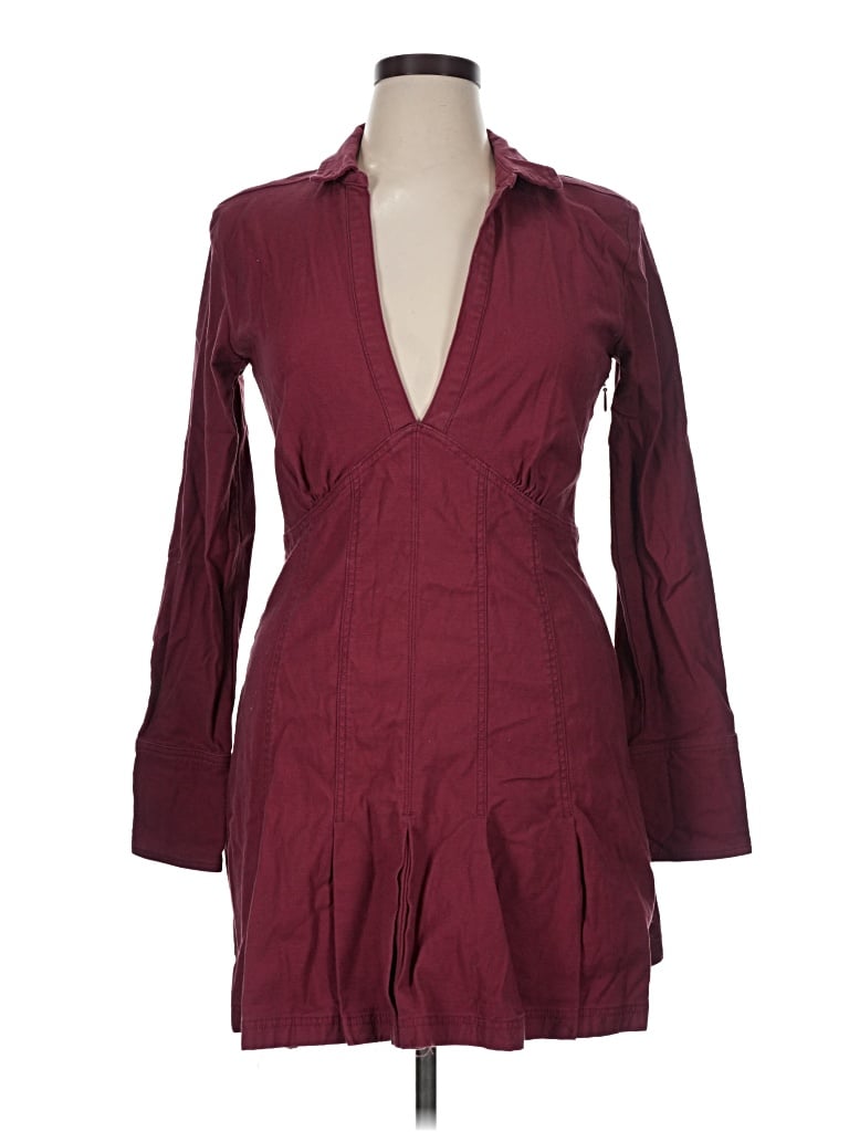 Pre-owned Pilcro Casual Dress In Burgundy