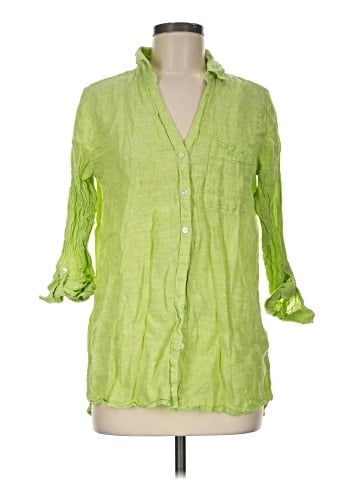 Sigrid Olsen 3/4 Sleeve Button-Down Shirt (view 1)