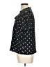 Maison Jules 100% Polyester Hearts Black Short Sleeve Blouse Size L - photo 5