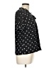 Maison Jules 100% Polyester Hearts Black Short Sleeve Blouse Size L - photo 4