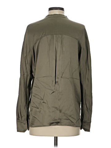 Vince. Long Sleeve Silk Top (view 2)