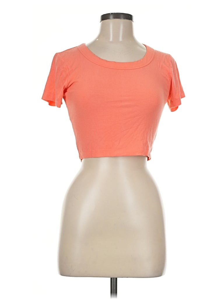 Pre-owned Zenana Short Sleeve T-shirt In Orange