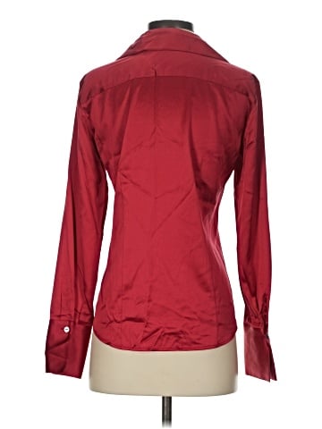 PaperWhite Long Sleeve Silk Top (view 2)