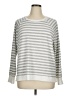 Jane and Delancey Stripes Silver Pullover Sweater Size XL - photo 1