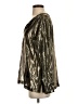 J.Crew Metallic Silver Long Sleeve Silk Top Size 4 - photo 5