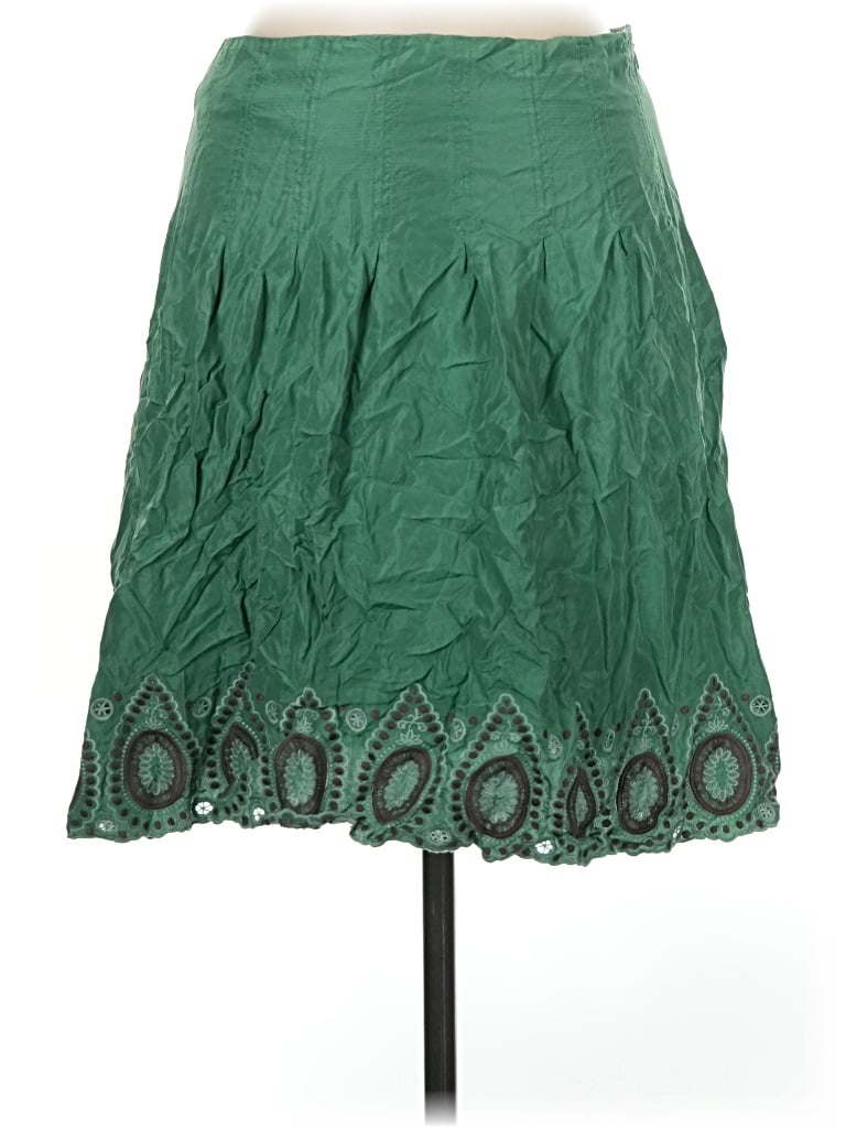 Pre-owned Bcbgmaxazria Silk Skirt In Green
