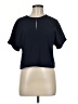 J.Crew 365 100% Polyester Blue Short Sleeve Blouse Size 8 - photo 1