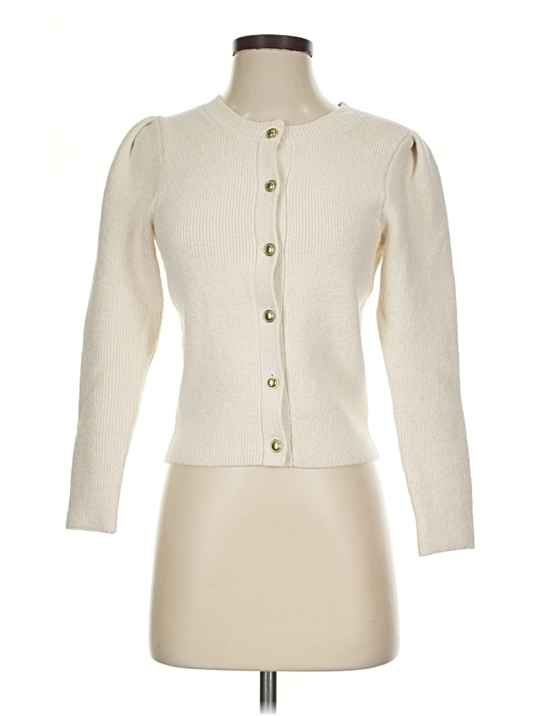Pre-owned Ayr Cardigan Sweater In Ivory