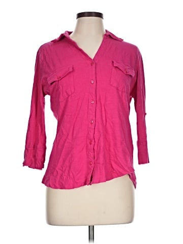 French Laundry 3/4 Sleeve Button-Down Shirt (view 1)