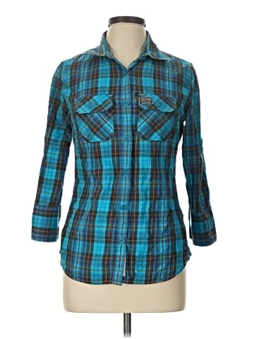 Superdry 3/4 Sleeve Button-Down Shirt (view 1)