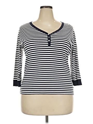 Anne Klein Sport Long Sleeve Henley (view 1)
