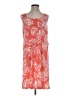 Basic Editions Print Orange Casual Dress Size S - photo 1