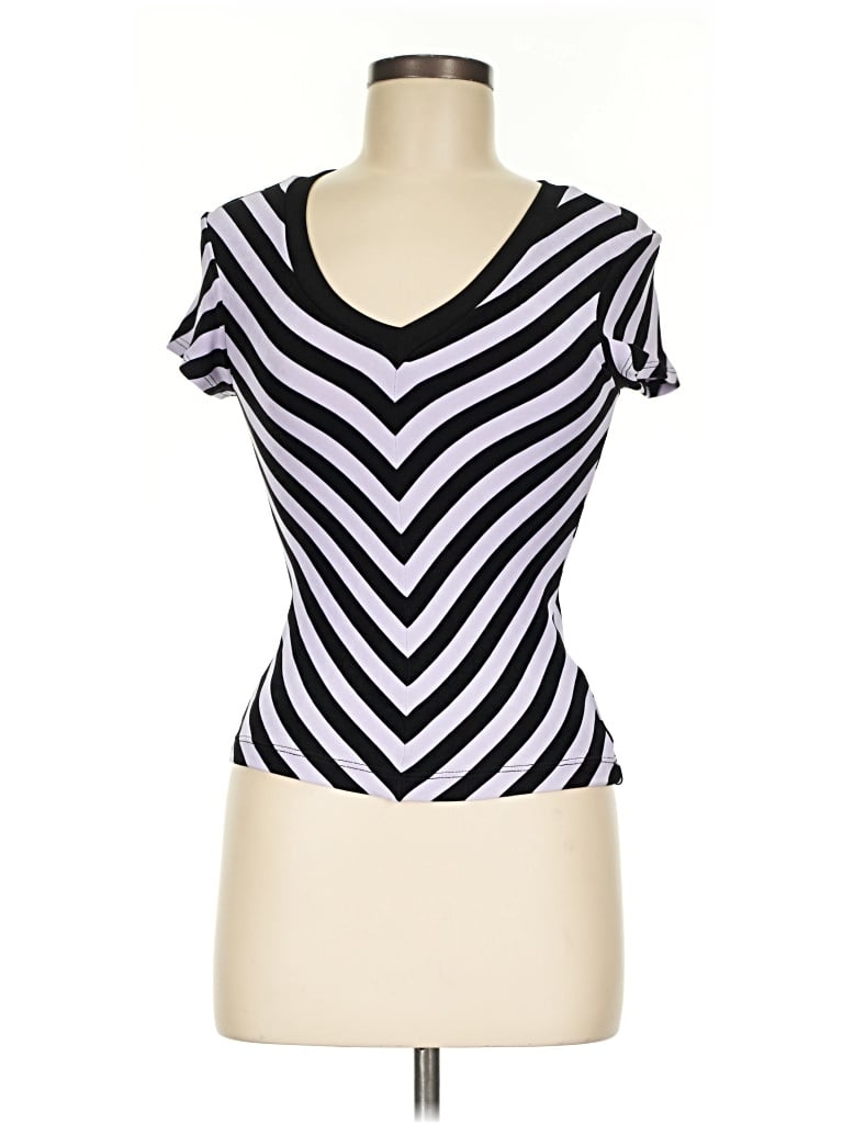 Pre-owned Bcbg Short Sleeve T-shirt In Black