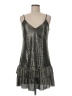 Forever 21 100% Polyester Metallic Silver Cocktail Dress Size M - photo 1