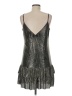 Forever 21 100% Polyester Metallic Silver Cocktail Dress Size M - photo 2