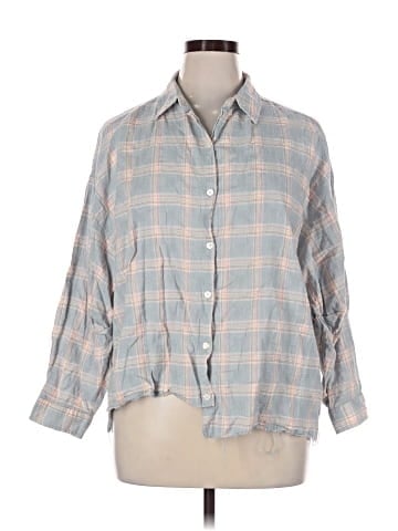 Max Studio 3/4 Sleeve Button-Down Shirt (view 1)