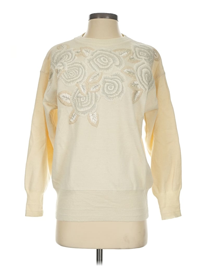 Pre-owned Jeanne Pierre Pullover Sweater In Ivory