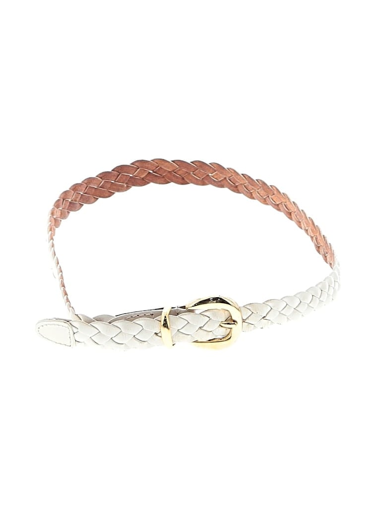 Pre-owned Dockers Leather Belt In Ivory
