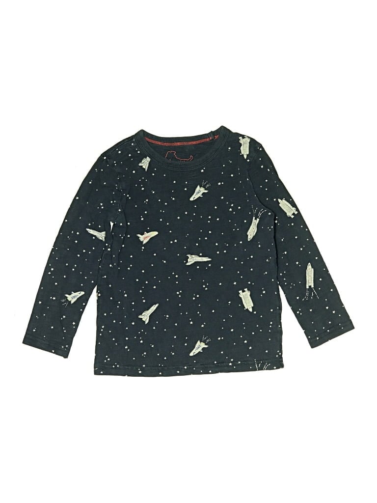 Pre-owned Mini Boden Kids' Long Sleeve T-shirt In Green