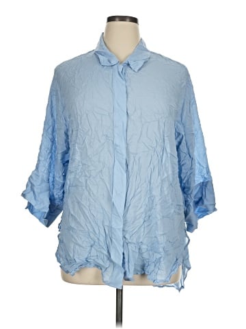Universal Standard 3/4 Sleeve Button-Down Shirt (view 1)