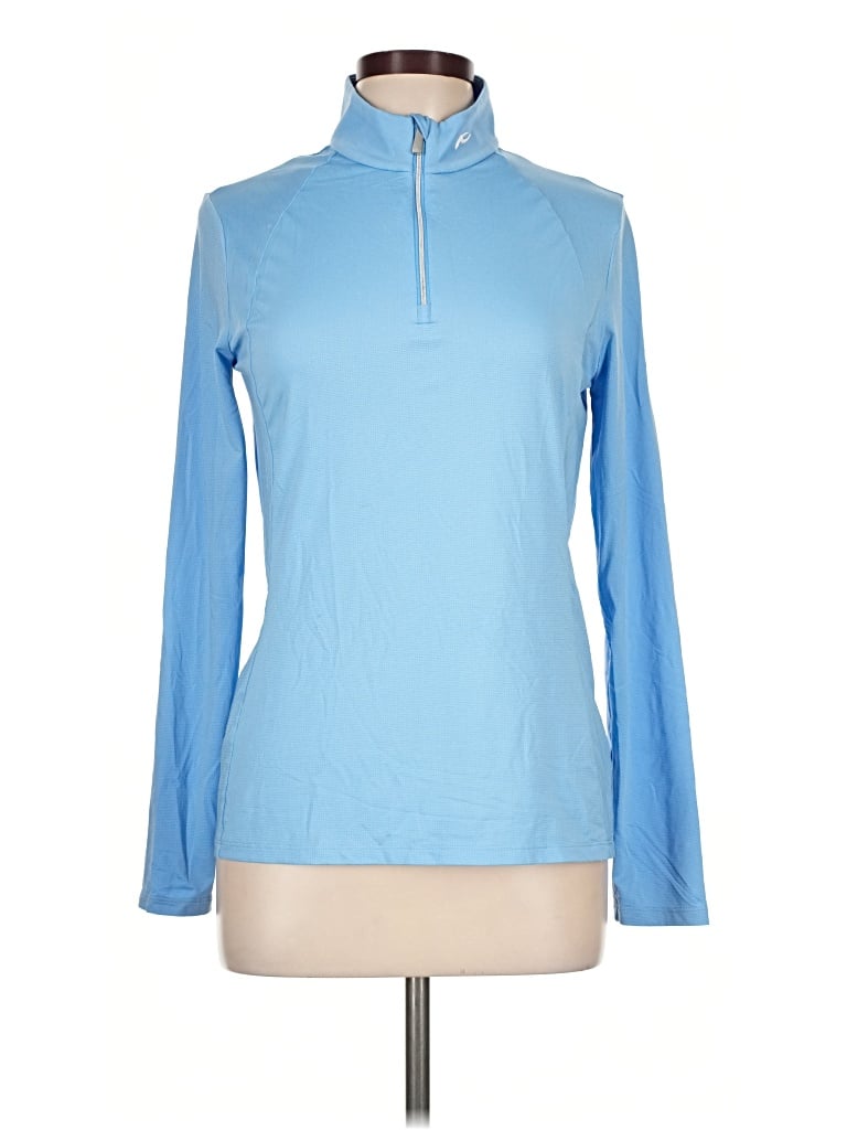 Pre-owned Kjus Long Sleeve Top Blue Turtleneck Tops