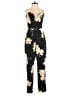 Charlotte Russe 100% Polyester Floral Black Jumpsuit Size XS - photo 1