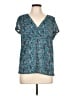 Axcess 100% Polyester Teal Short Sleeve Blouse Size L - photo 1