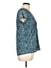 Axcess 100% Polyester Teal Short Sleeve Blouse Size L - photo 4