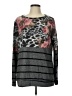 A.gain Animal Print Gray Pullover Sweater Size L - photo 1