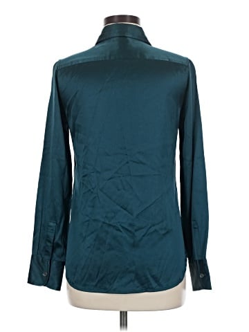 Donna Karan New York Long Sleeve Silk Top (view 2)