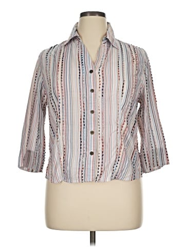 Alfred Dunner 3/4 Sleeve Button-Down Shirt (view 1)